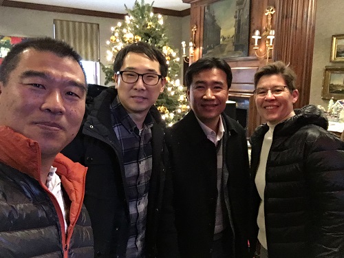 from left: Dr. Bok Yeop Ahn, Dr. Chanhoon Kim, Professor Il-Doo Kim and Professor Jennifer A. Lewis