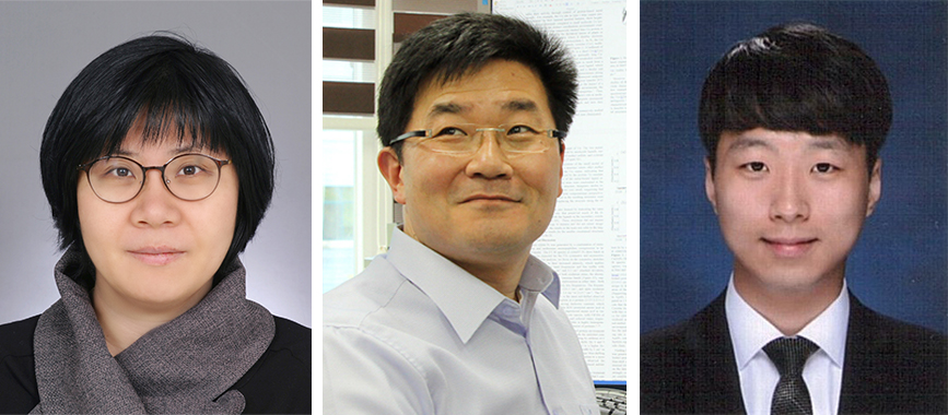 Professor Mi Hee Lim (left), Professor Mu-Hyun Baik (center), and PhD Candidate Mingeun Kim (right)