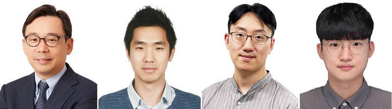 (왼쪽부터) 신의철 교수, 정인경 교수, 이정석 연구원, 박성완 연구원