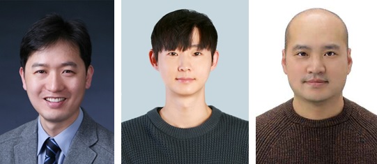 (왼쪽부터) 신소재공학과 박병국 교수, 강재민 박사과정, 이수길 박사