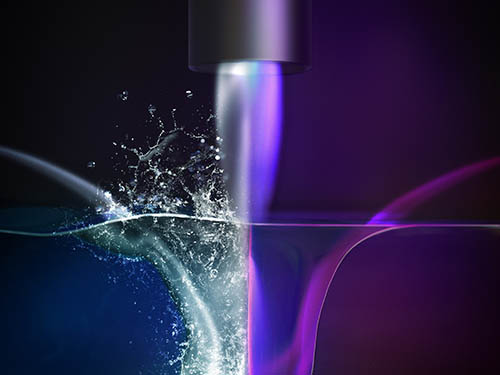 Plasma Jets Stabilize Water to Splash Less 이미지