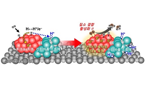 암모니아 합성 친환경 공정 촉매 개발 이미지