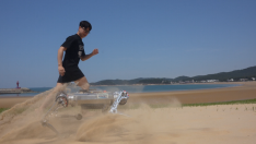 KAIST’s Robo-Dog “RaiBo” runs through the sandy beach 이미지