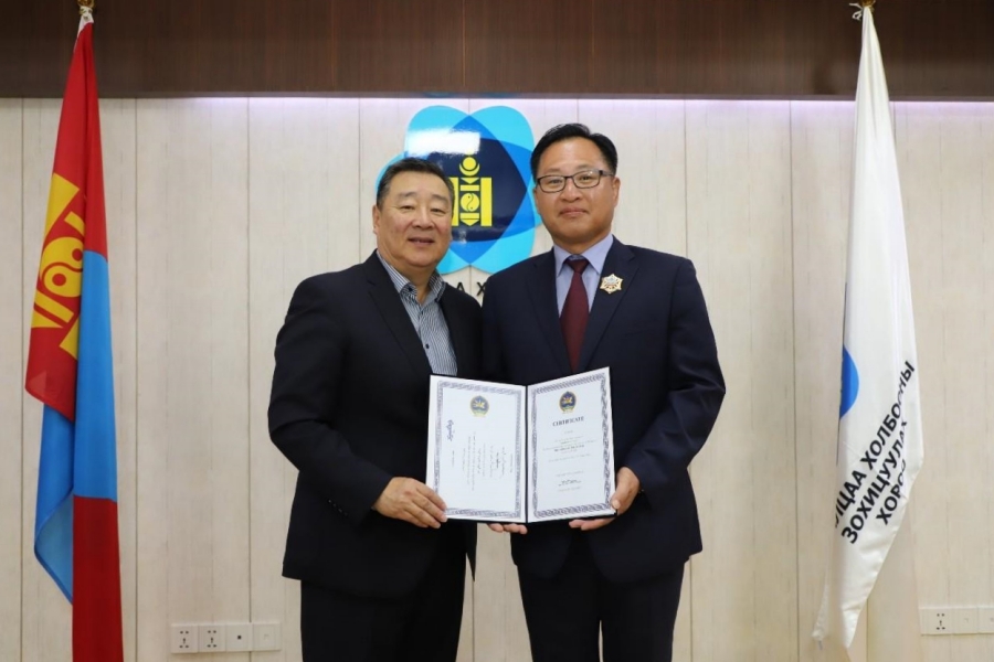 심장섭 교수 훈장 수여식 사진