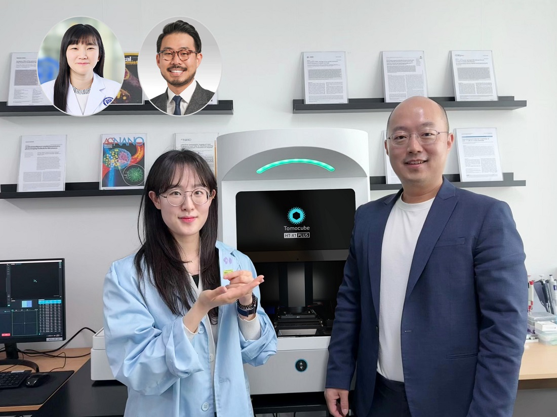(왼쪽부터) 물리학과 박주연 박사과정, 물리학과 박용근 교수 (상단왼쪽부터) 강남세브란스병원 신수진 교수, 반더빌트 의대 황태현 교수
