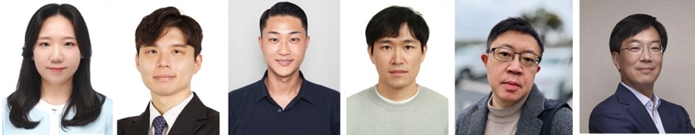 (왼쪽부터) 정화영 박사, 박경서 교수, 정윤태 박사, 서지훈 박사, 제민규 교수, 김정 교수