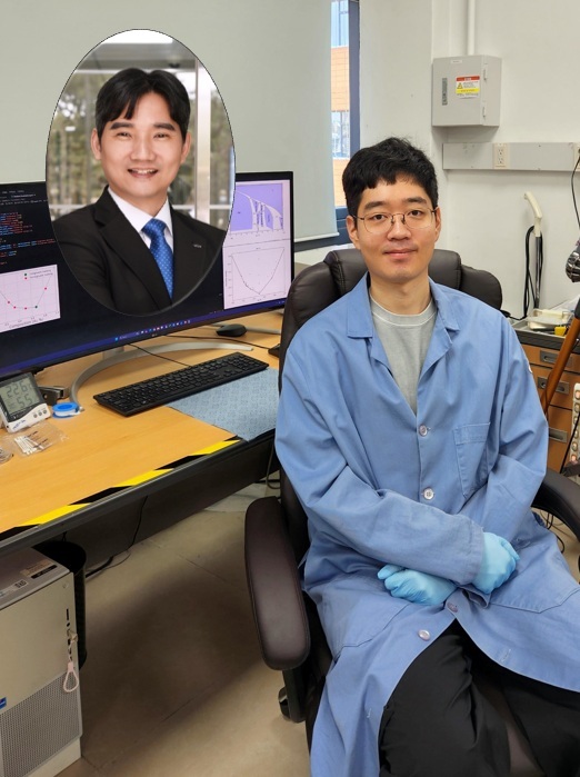 (왼쪽부터) 신소재공학과 홍승범 교수, 최영우 박사과정